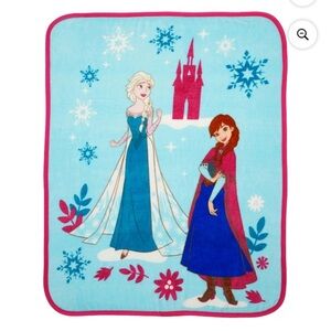 Disney Frozen Throw Blanket with Blue and Pink Accents